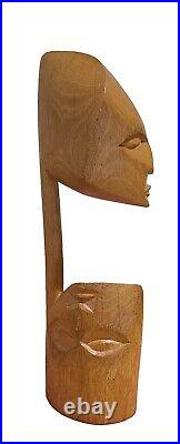 Vintage Joseph Carved Wood Sculpture