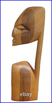 Vintage Joseph Carved Wood Sculpture