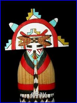 Vintage Kachina Doll Carved Wood Sculpture Signed by Hopi Artist B. Smith