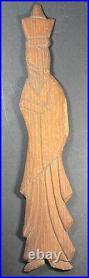 Vintage King Hand Carved Wood Relief Panel Wall Art Decorative Collectibles