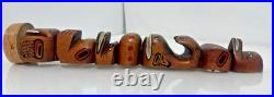 Vintage Kwakiutl First Nations Hand Carved Wood Totem Pole Sculpture Canada 13
