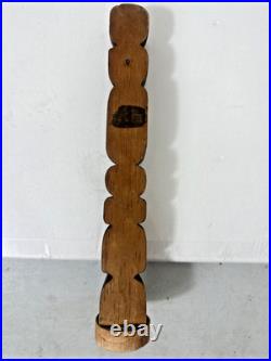 Vintage Kwakiutl First Nations Hand Carved Wood Totem Pole Sculpture Canada 13