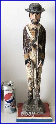 Vintage L Schifferl Hand Carved Wood Painted Folk Art Civil War Soldier Figure