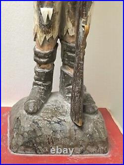 Vintage L Schifferl Hand Carved Wood Painted Folk Art Civil War Soldier Figure