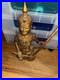 Vintage Large 14.5 Gilt Wood Thai Musician Wall Sculpture Statue Art Figurine