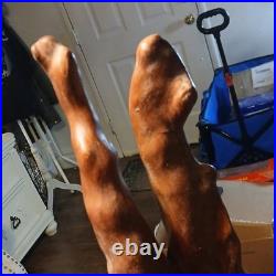 Vintage Large 23.5 Cypress Knee Wood Sculpture Abstract Double Peak Art Rustic