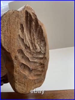 Vintage Large Carved Wood AMERICAN BALD EAGLE Statue Sculpture