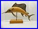 Vintage Large Frederick Cooper MCM Marlin/Sword Fish Sculpture Wood & Brass