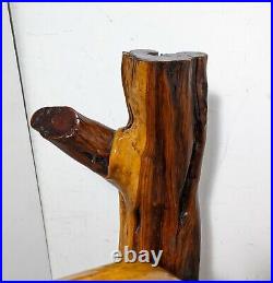 Vintage Large Handcrafted Natural Burl Wood Art Sculpture Root Base Tree Lamp