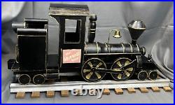 Vintage Large Handmade Wood Train Locomotive Art Sculpture Anniversary Gift WI