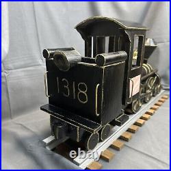 Vintage Large Handmade Wood Train Locomotive Art Sculpture Anniversary Gift WI