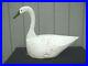 Vintage Large Swan Decoy Sculpture Hand Carved Leather Lead 24