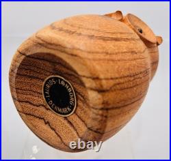 Vintage Laurids Lonborg Holzfigur Wood Sculpture Owl Danish Design Denmark