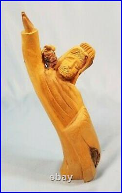 Vintage Leonardo Salazar Hand Carved Red Cedar Wood Sculpture