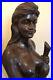 Vintage Life Size Wood Sculpture Island Lady Statue Detailed Art Antique Nude