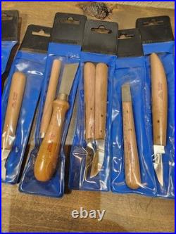 Vintage Lot KST Solingen Germany Wood Carving Set of 15 Chisel knives In Package