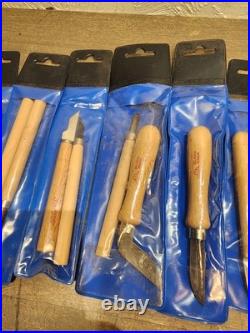 Vintage Lot KST Solingen Germany Wood Carving Set of 15 Chisel knives In Package