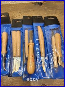 Vintage Lot KST Solingen Germany Wood Carving Set of 15 Chisel knives In Package