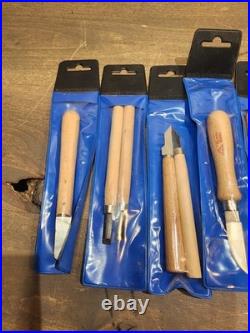Vintage Lot KST Solingen Germany Wood Carving Set of 15 Chisel knives In Package
