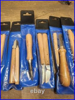Vintage Lot KST Solingen Germany Wood Carving Set of 15 Chisel knives In Package