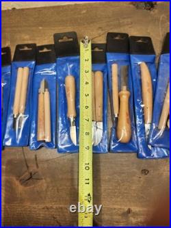 Vintage Lot KST Solingen Germany Wood Carving Set of 15 Chisel knives In Package