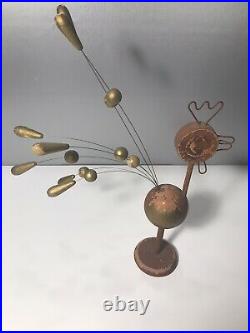 Vintage MCM 50s/60s Danish Modern Kinetic Sculpture Wire Abstract Chicken Art