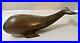 Vintage MCM Hand Carved Iron Wood Whale Figurine Sculpture