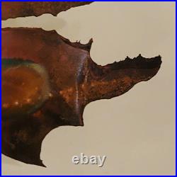 Vintage MCM Maple Leaf Wall Sculpture Metal Wood Jere-Style Sculpture 70s 65