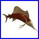 Vintage MCM Mid Century Modern Frederick Cooper Brass & Wood Sailfish Sculpture