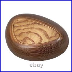 Vintage MCM Tapio Wirkkala Ribbed Birch Wood Asymmetrical Bowl Brown Organic