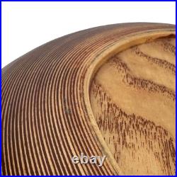 Vintage MCM Tapio Wirkkala Ribbed Birch Wood Asymmetrical Bowl Brown Organic