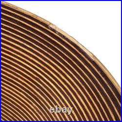 Vintage MCM Tapio Wirkkala Ribbed Birch Wood Asymmetrical Bowl Brown Organic