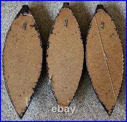 Vintage MCM Tiki / Tribal Sculptural Heads Wood String Art Mid Century 1960s