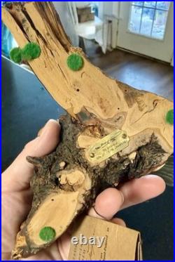 Vintage Ma Hai Feng American Robin Hand Carved Wood Bird Signed Hong Kong-Rare