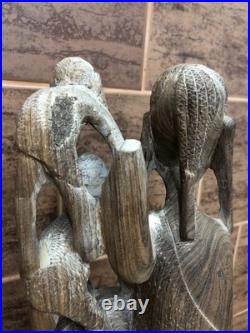 Vintage Makonde Ujamaa Family Tree Ebony Wood Sculpture African Art