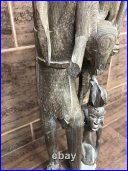 Vintage Makonde Ujamaa Family Tree Ebony Wood Sculpture African Art