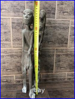 Vintage Makonde Ujamaa Family Tree Ebony Wood Sculpture African Art