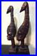 Vintage Man & Woman Wood Sculpture BUSTS African Hand Carved Spirit Pair 26