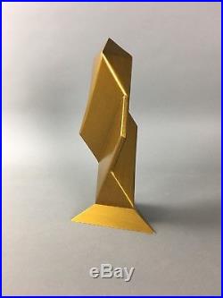 Vintage Maquette Mini Model Abstract Modern Wood Geometric Sculpture Signed