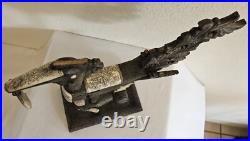 Vintage Maranao Sarimanok Bone & Wood Sculpture Vintage Maranao Sarimanok Bone & Wood Sculpture