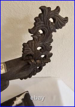 Vintage Maranao Sarimanok Bone & Wood Sculpture
