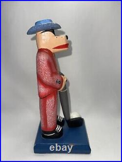 Vintage Markus Pierson Wood Coyote Golf Sculpture Lone Wolf Hand Carved Folk Art