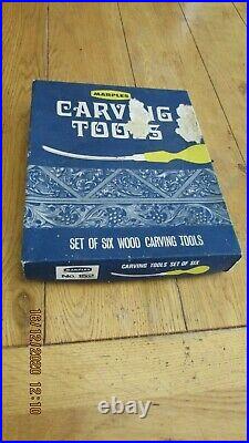 Vintage Marples Set No 152 Set of Six Wood Carving Tools Boxed & UNUSED