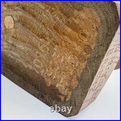 Vintage Max Huggler Carved Wood Duck Sculpture Swiss 1960 Brienz