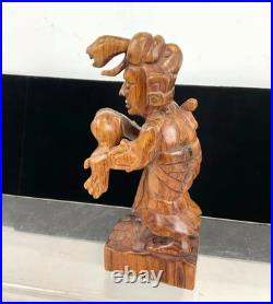 Vintage Mayan Wood Carving Cocobolo Serpent Headdress Sculpture Signed