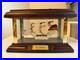 Vintage Mayflower Glass Sea Venture Ship Model Sculpture Wood Case Bermuda 1609