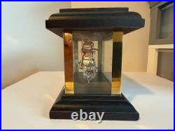 Vintage Mayflower Glass Sea Venture Ship Model Sculpture Wood Case Bermuda 1609