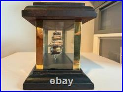Vintage Mayflower Glass Sea Venture Ship Model Sculpture Wood Case Bermuda 1609
