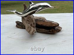 Vintage Metal And Driftwood Sculpture