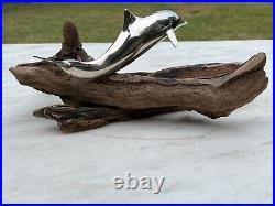 Vintage Metal And Driftwood Sculpture